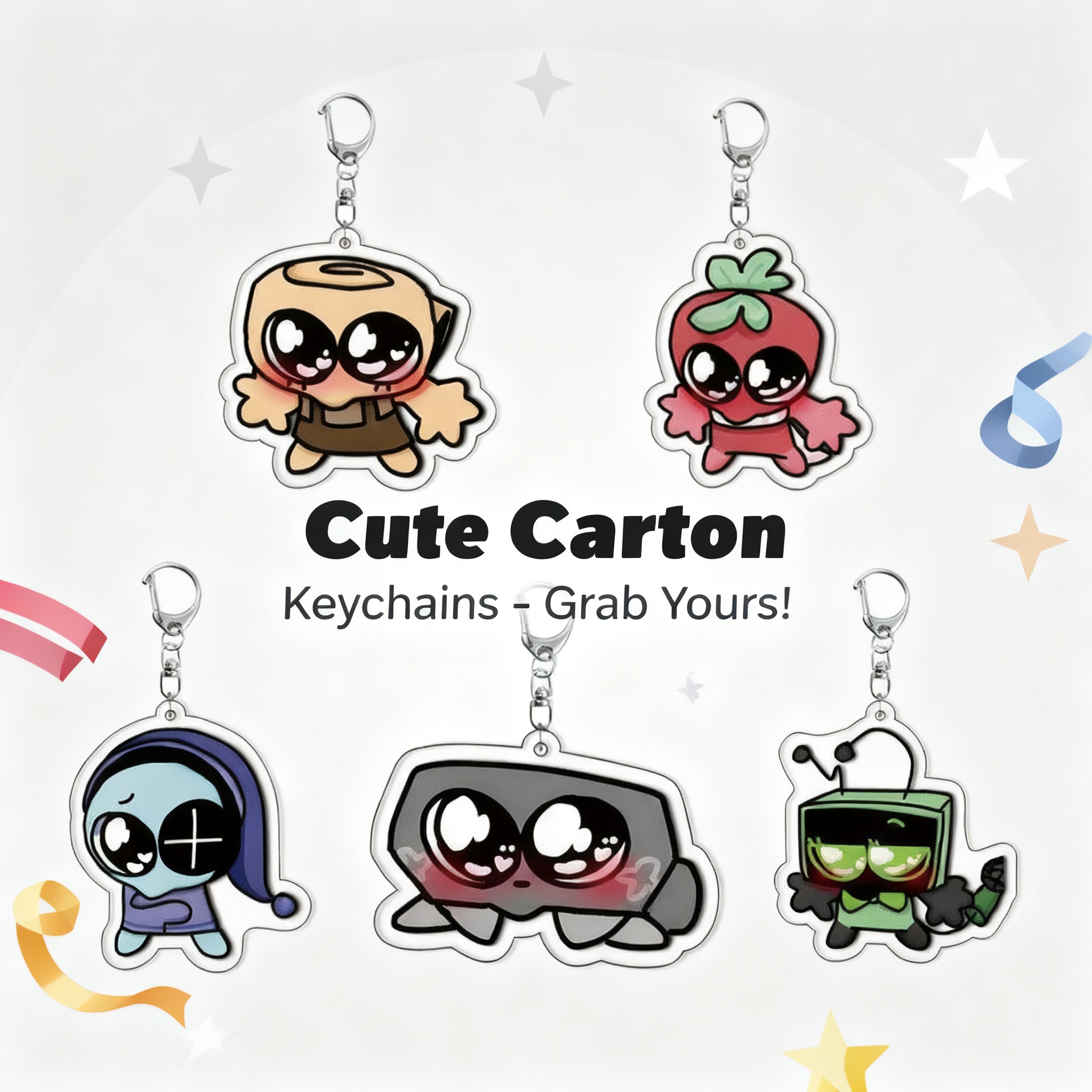 Laptop Accessory - Dandys World Plush Scraps Acrylic Keychain