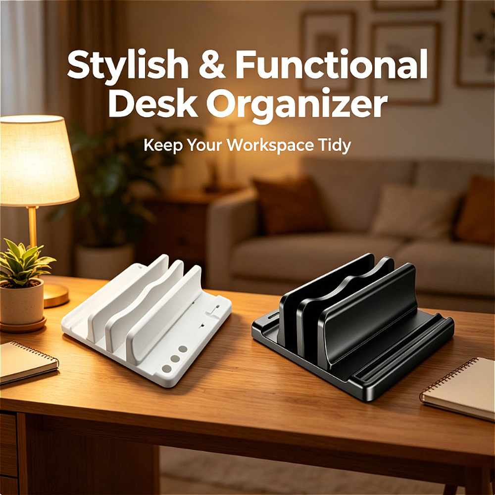 Laptop Stand Riser - Multi-Slot Vertical Laptop & Tablet Stand,