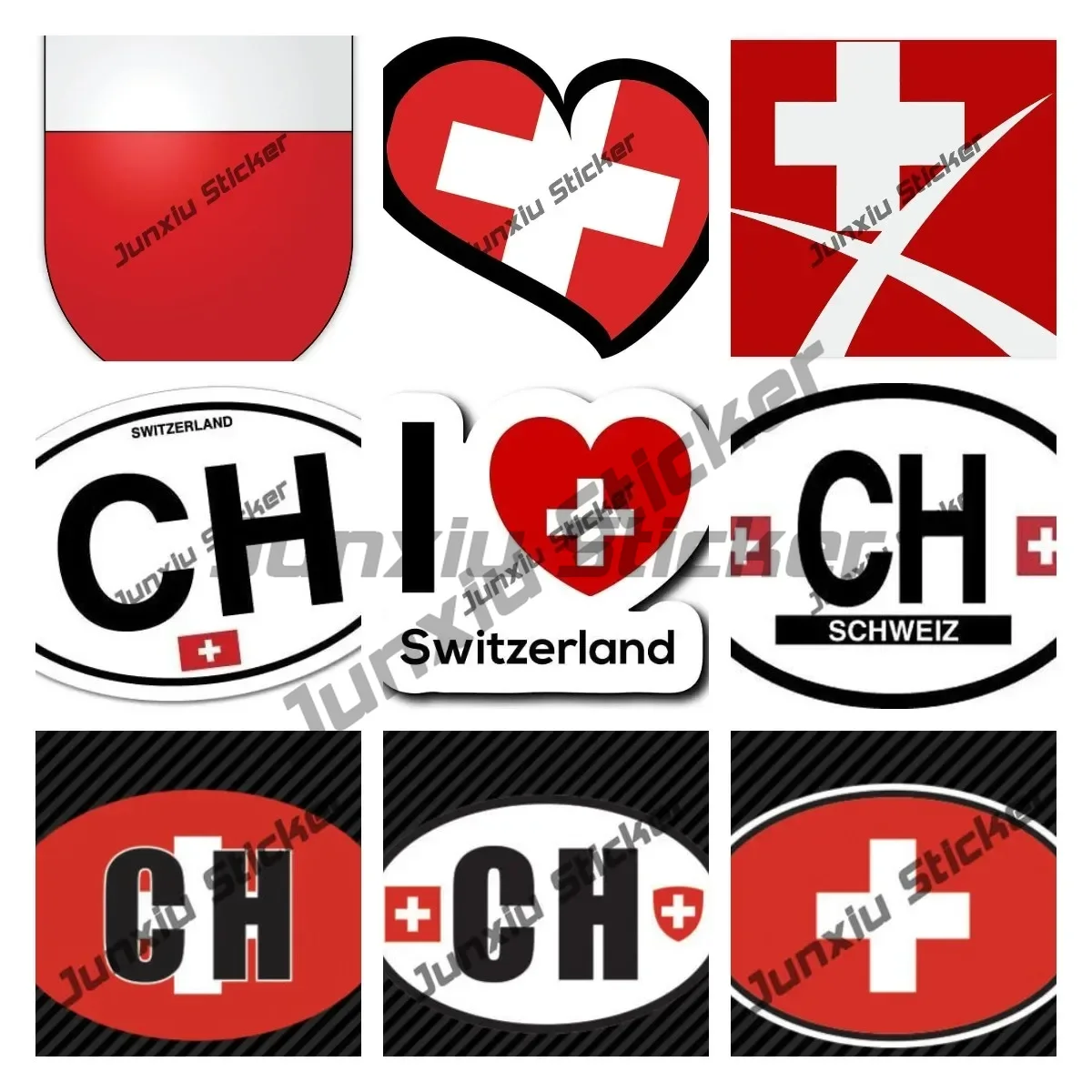 Laptop Accessories Brand - Love Switzerland Flag Decal Sticker Home