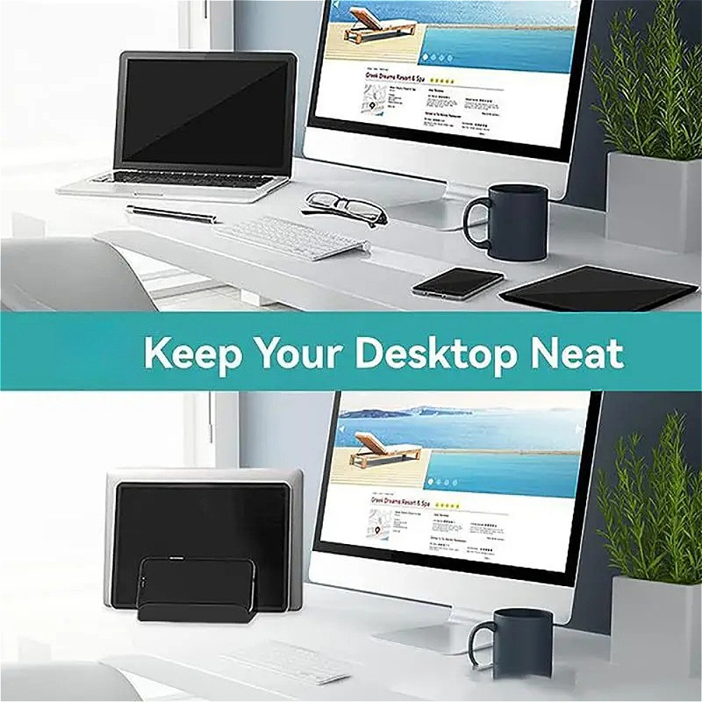 Multi-Slot Vertical Laptop & T – Laptop Stand Riser Bewertung und Preis