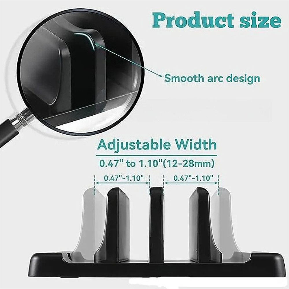 Multi-Slot Vertical Laptop & T – Laptop Stand Riser Bewertung und Preis