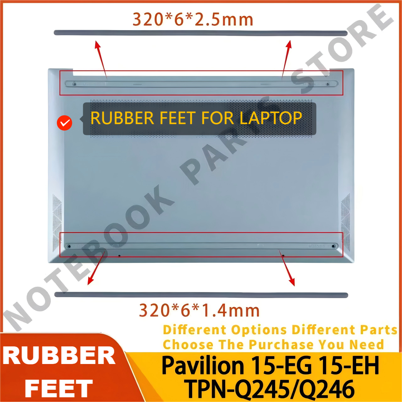 Rubber Feet for HP Pavilion 15 – Laptop Repair Accessories Bewertung und Preis